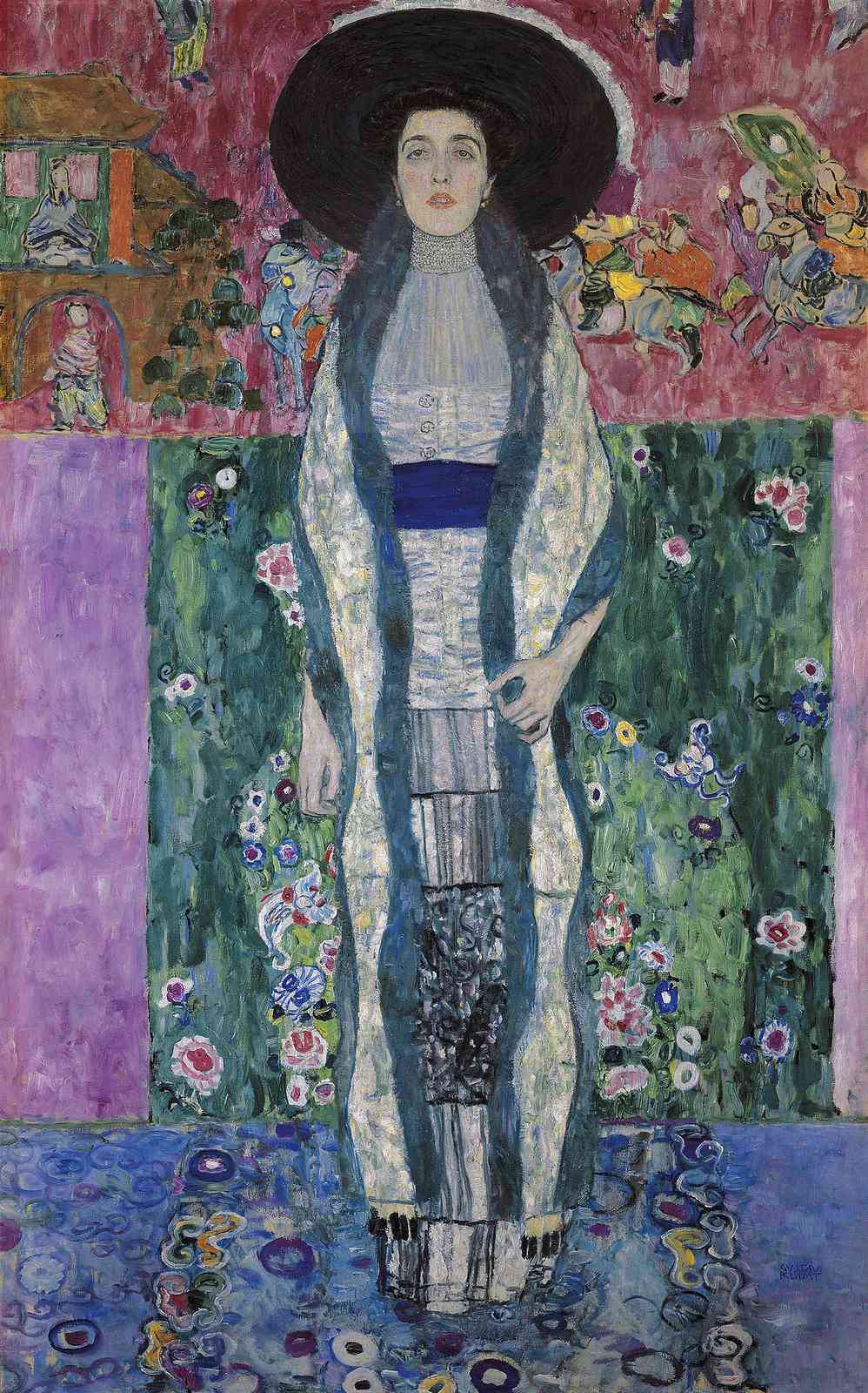 Elegant Lady Portrait Gustav Klimt Wall Art