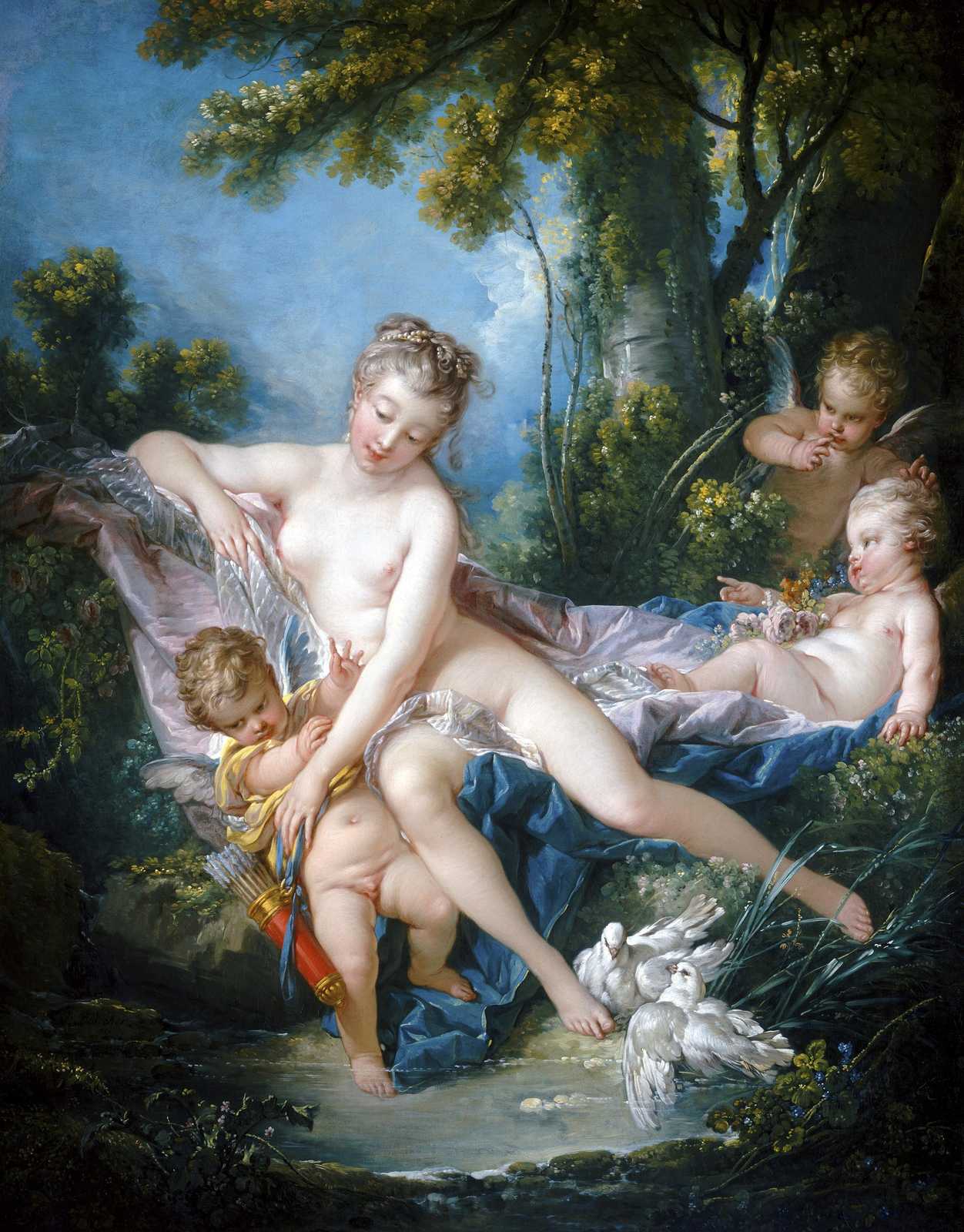 Venus and Cupid Rococo Masterpiece Wall Art
