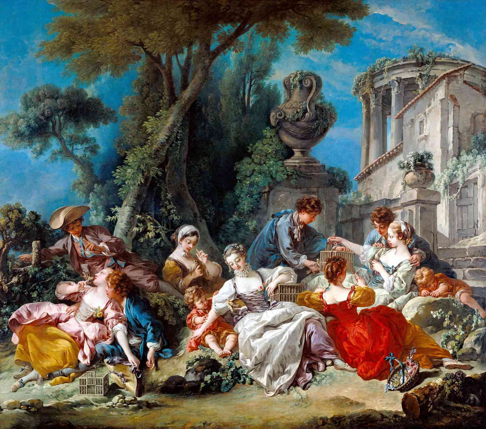 Pastoral Serenity Rococo Scene Wall Art