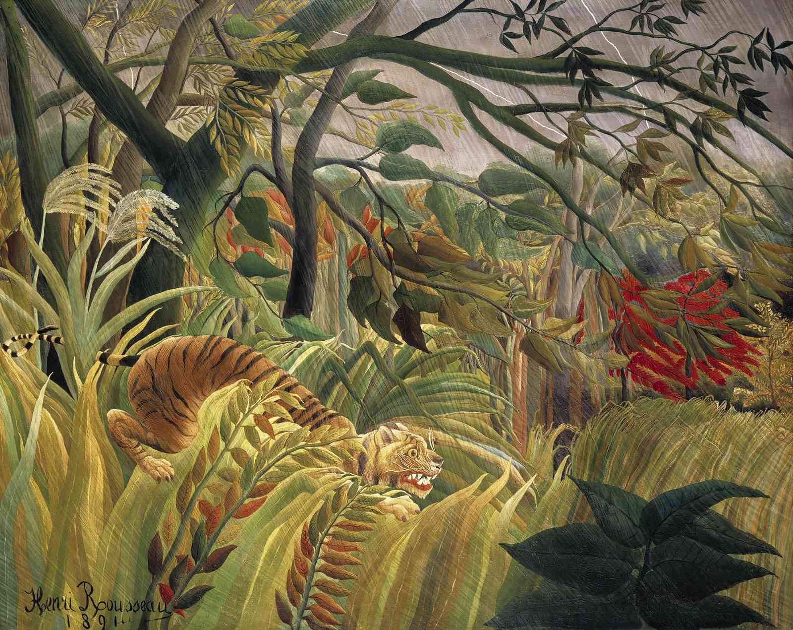 The Tiger in the Tropical Forest Wall Art