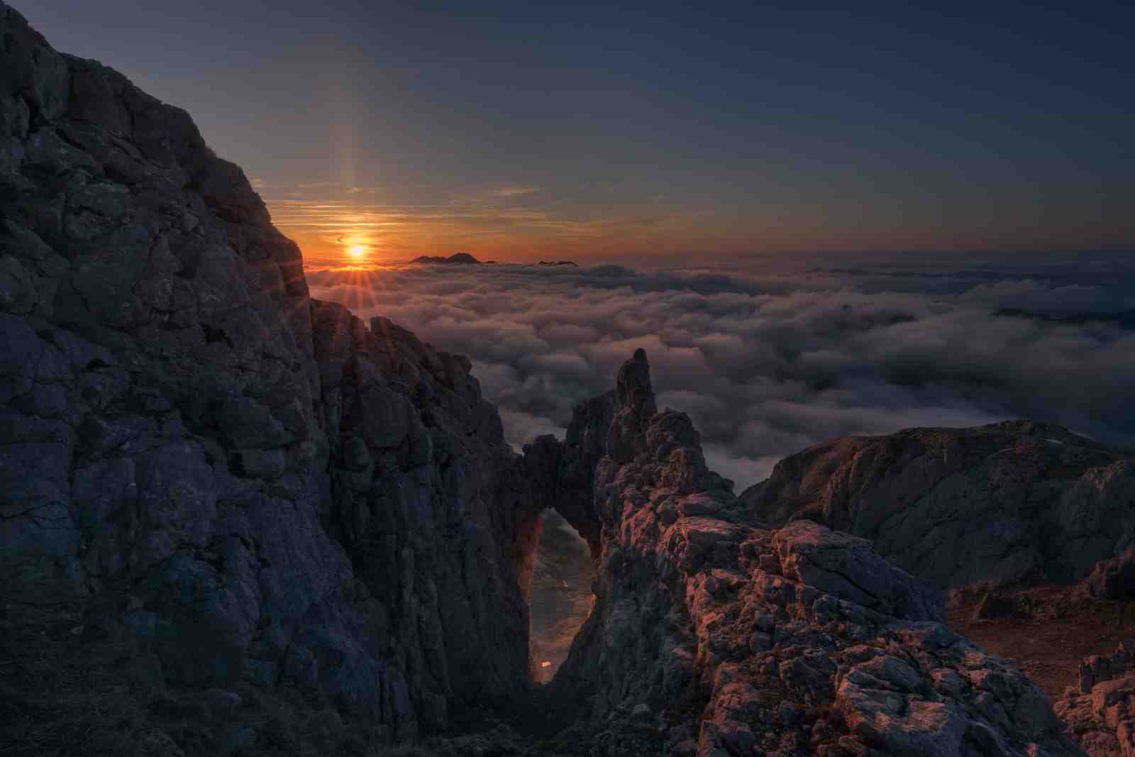 Mountain Arch Sunset Wall Art