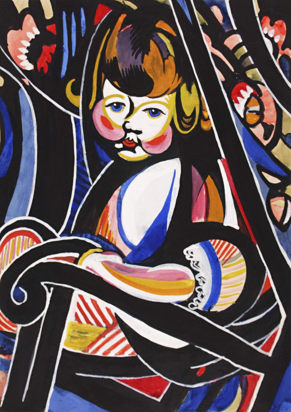 Vibrant Child Portrait Abstract Wall Art
