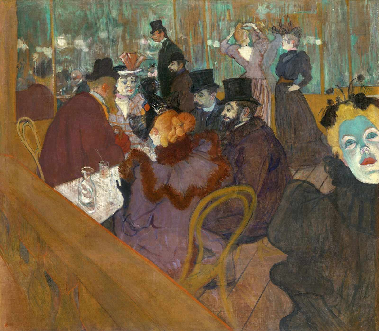 Moulin Rouge Scene Parisian Cafe Wall Art