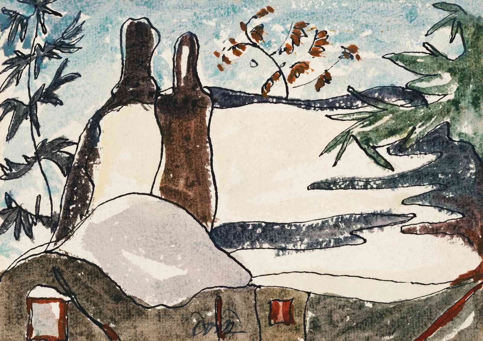 Abstract Winter Landscape Wall Art