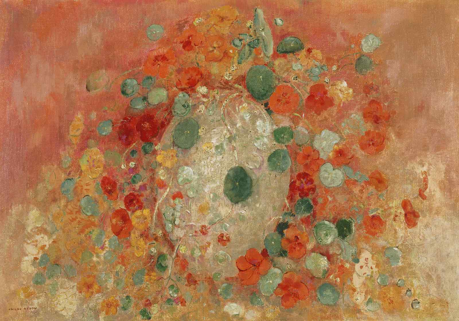 Vibrant Nasturtium Floral Bliss Wall Art