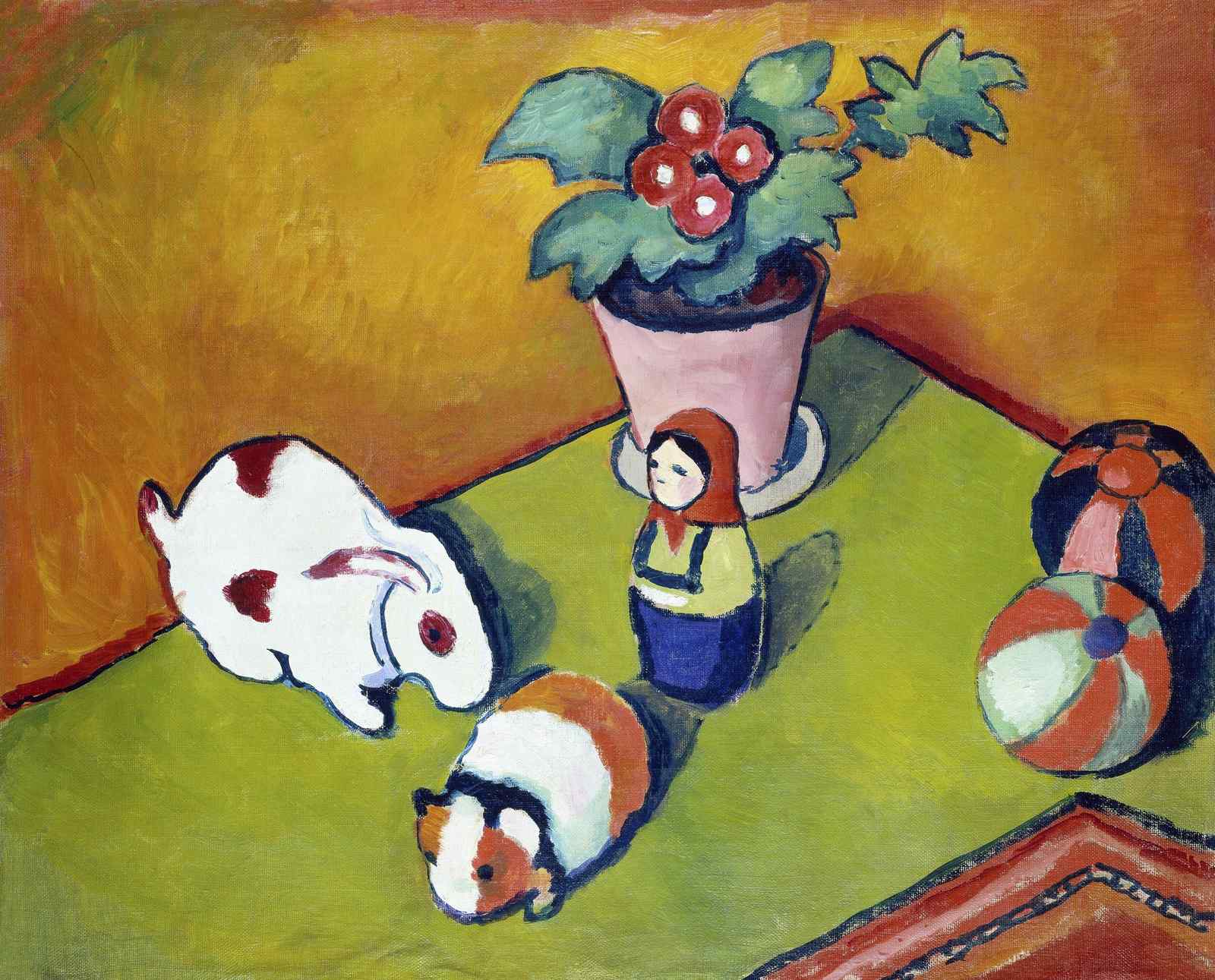 Whimsical Pet & Toy Still Life Wall Art