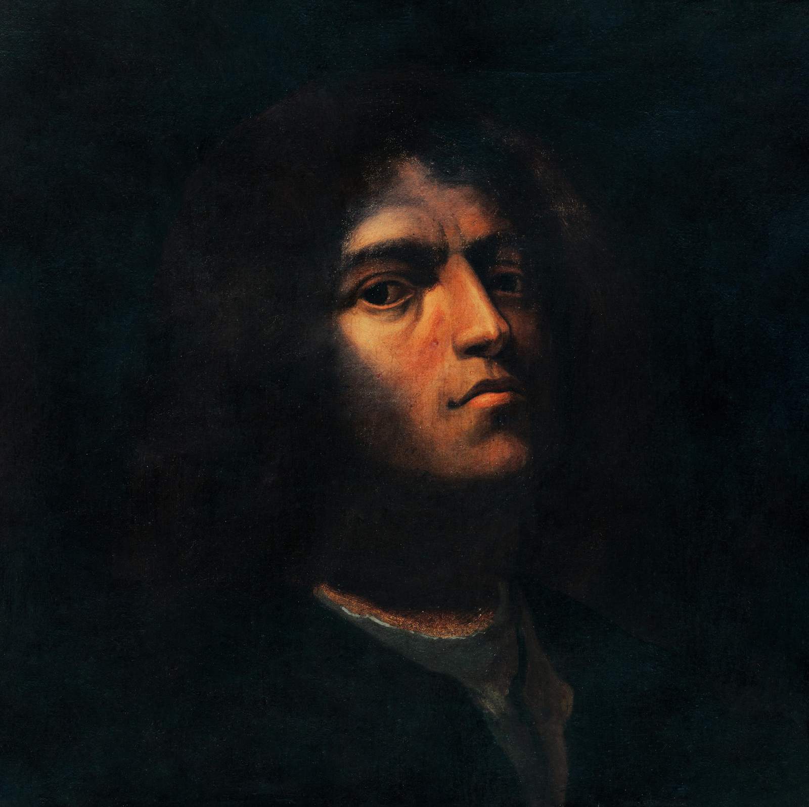 Dramatic Portrait Man Dark Old Master Wall Art