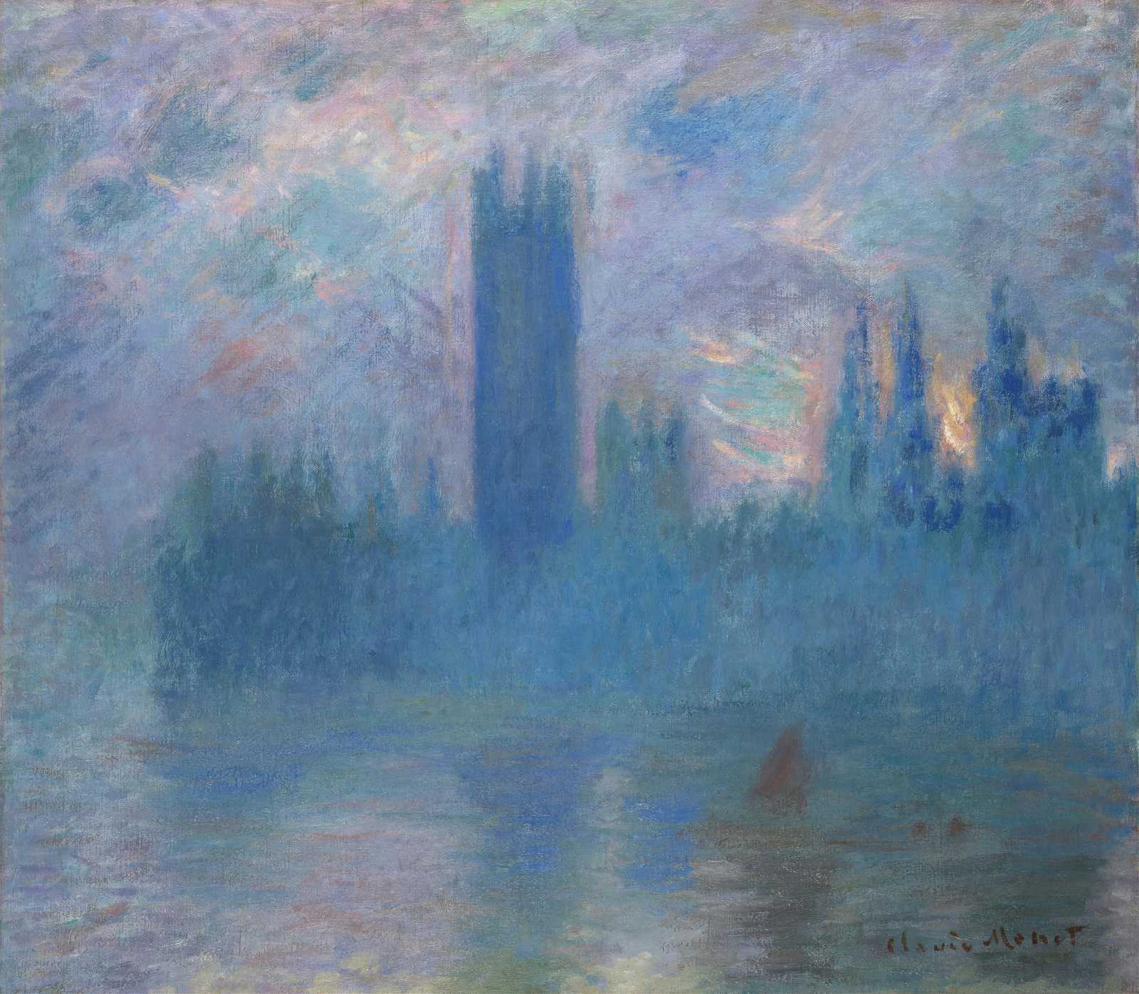 Impressionist London Foggy View Wall Art