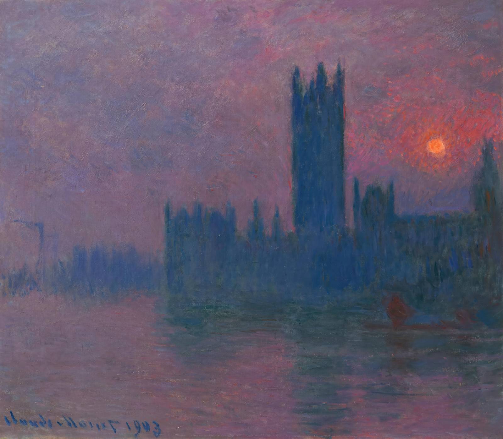 Impressionist London Sunset Wall Art