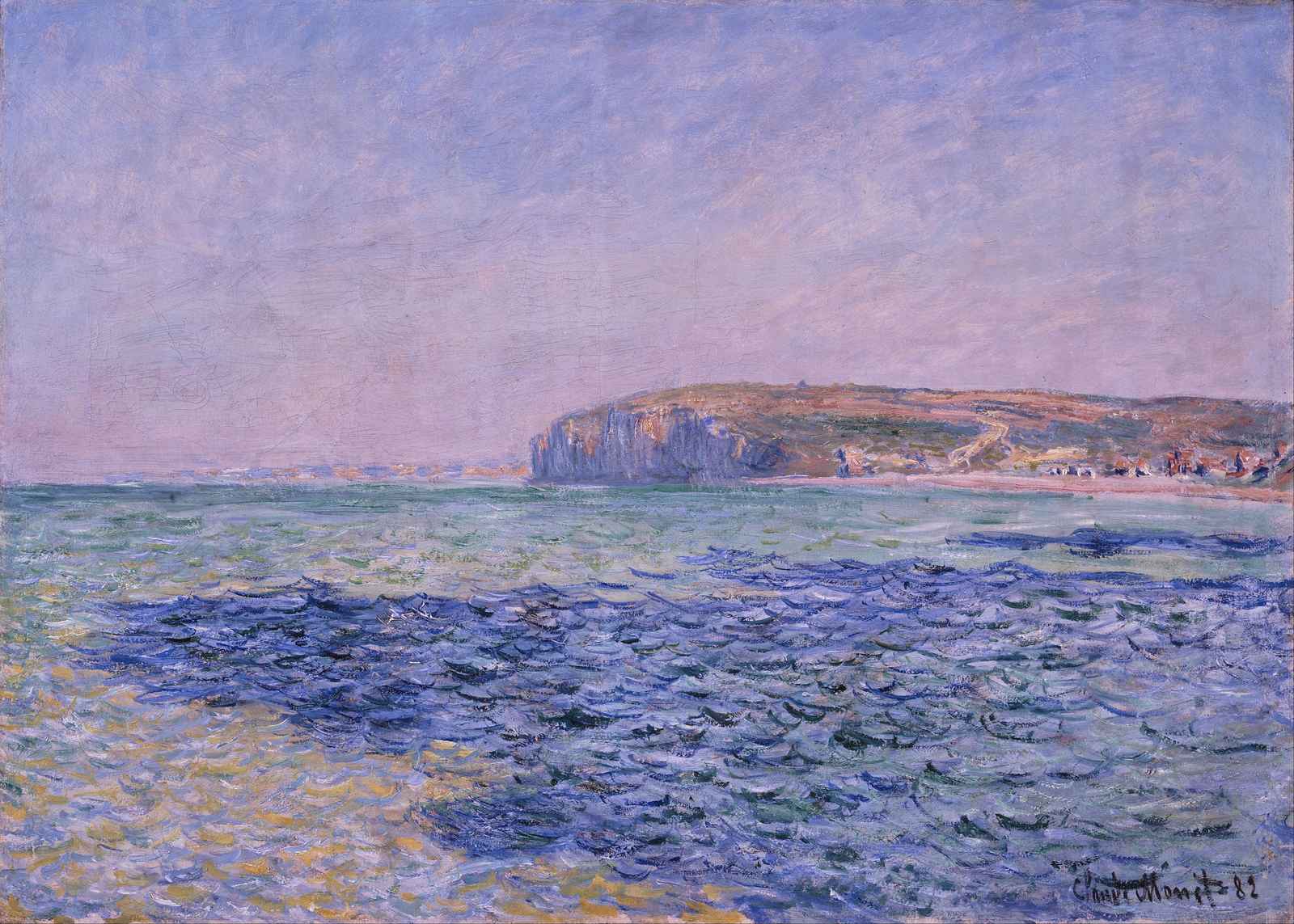 Monet's Seascape: Cliff & Water Wall Art