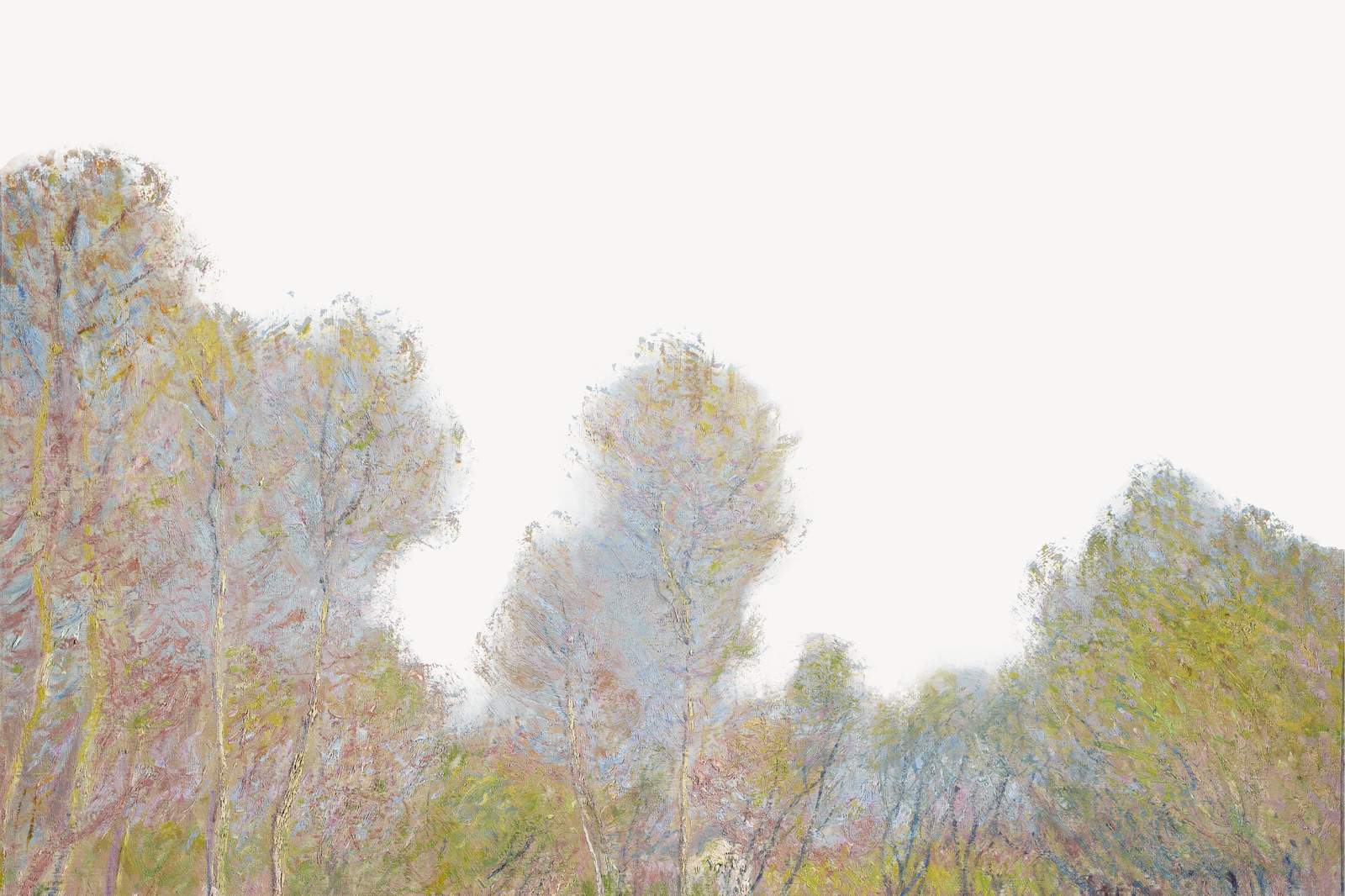 Serene Trees Impressionist Style Wall Art