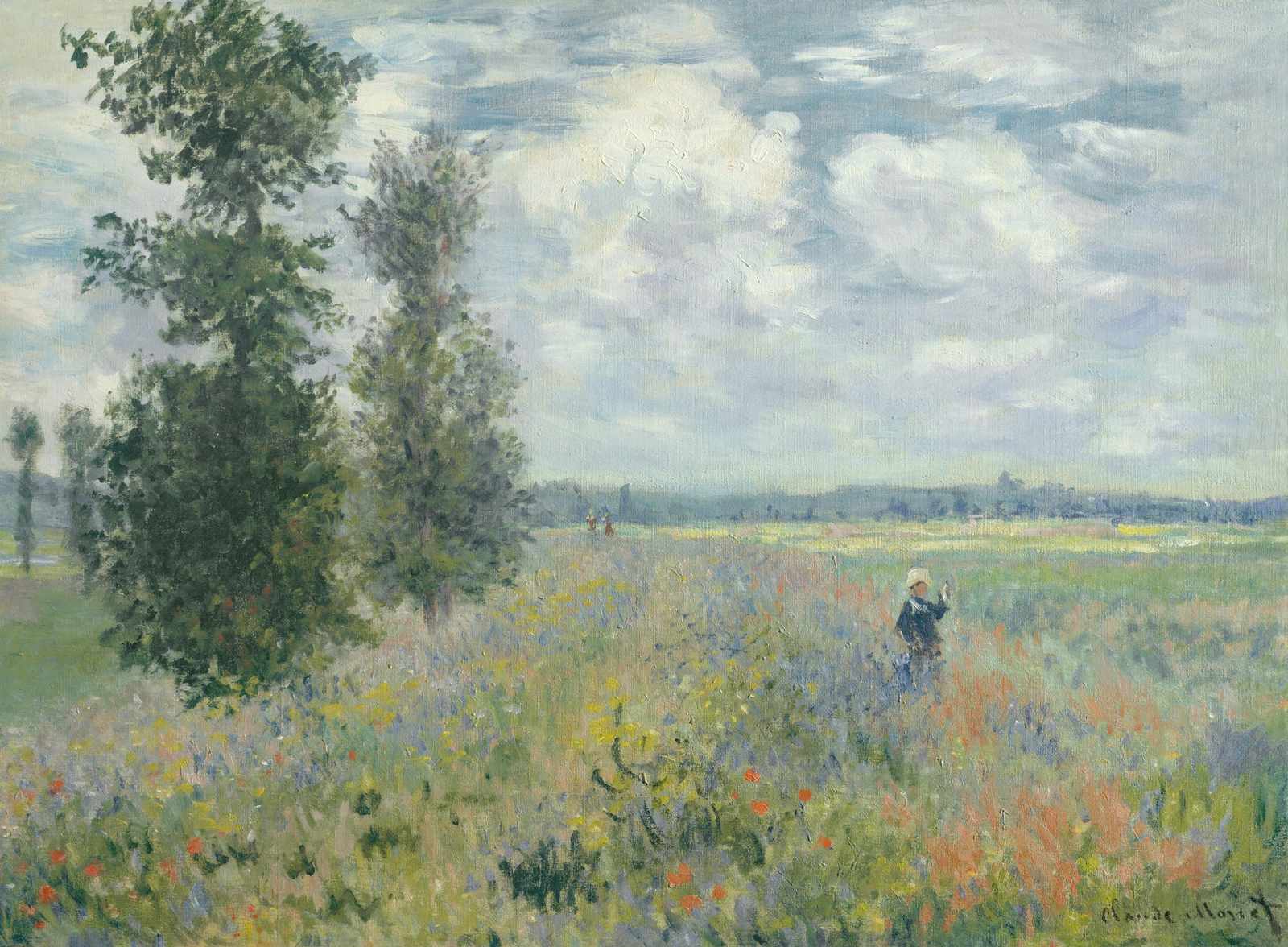 Impressionist Meadow Walk Wall Art