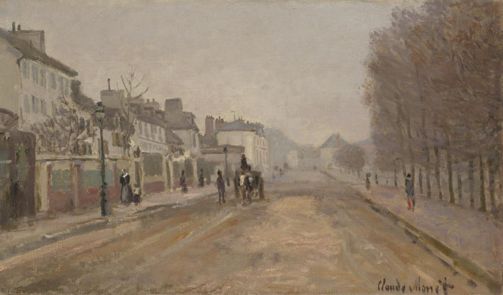 Parisian Street Scene Claude Monet Wall Art