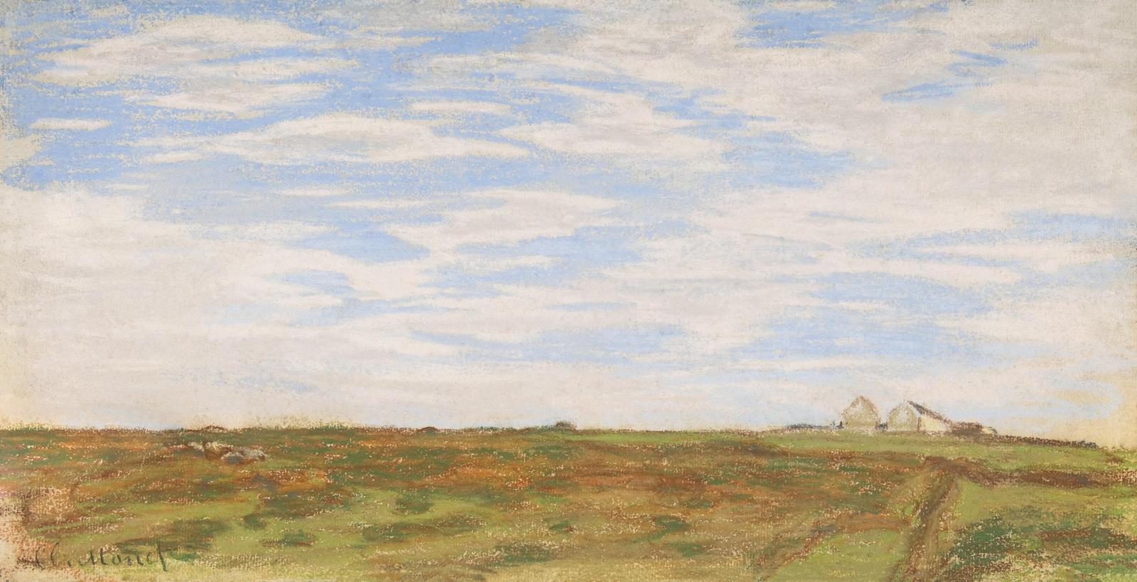 Serene Meadow Landscape Impressionist Wall Art