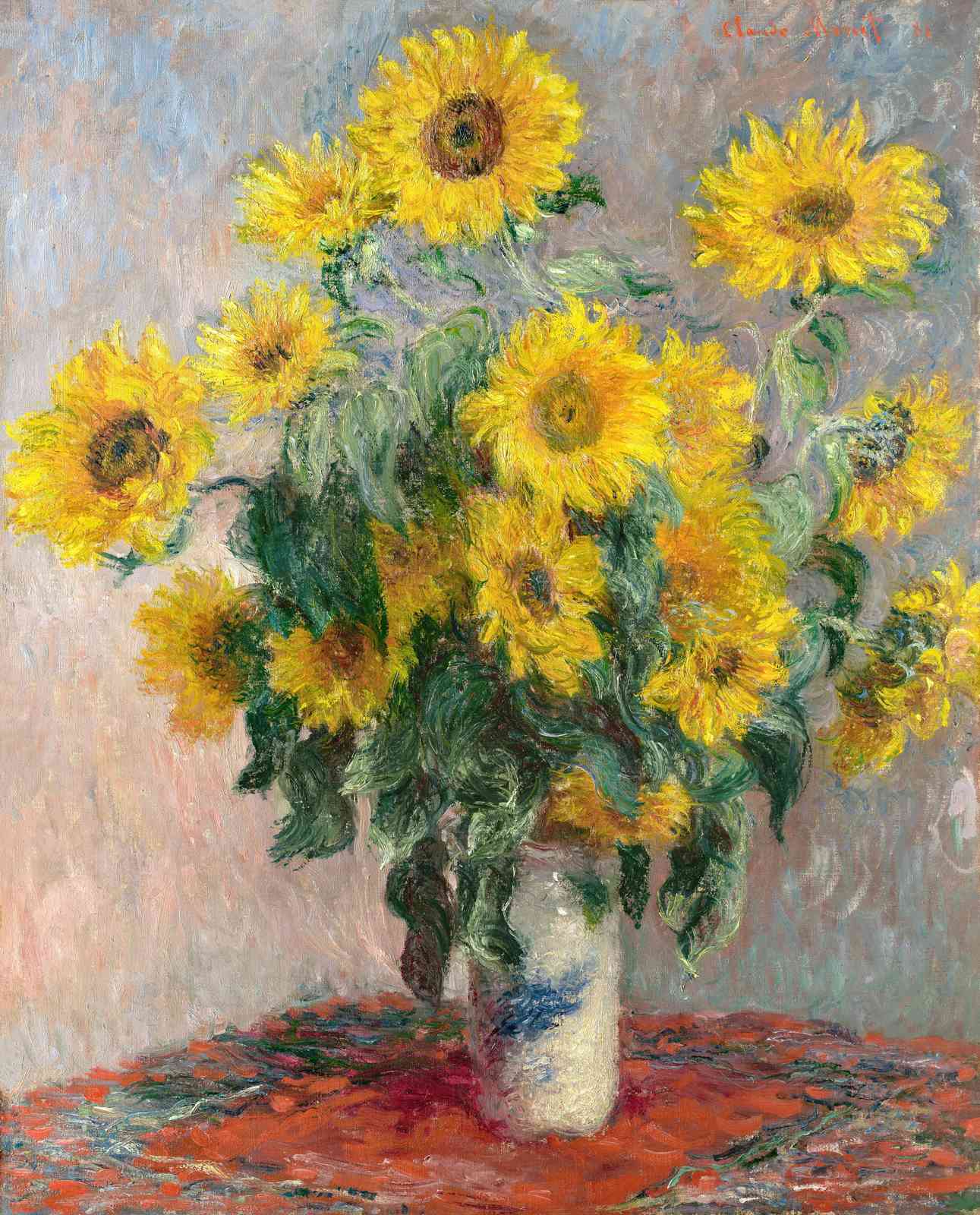 Vibrant Sunflowers Still Life Wall Art