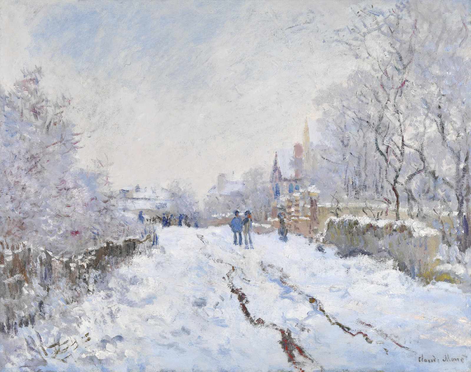 Impressionist Winter Scene Wall Art