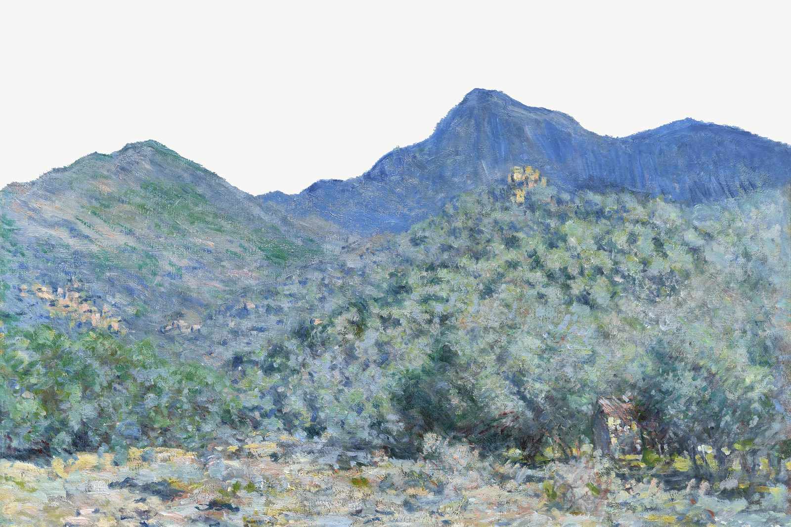 Serene Mountain Landscape Oil Painting Wall Art