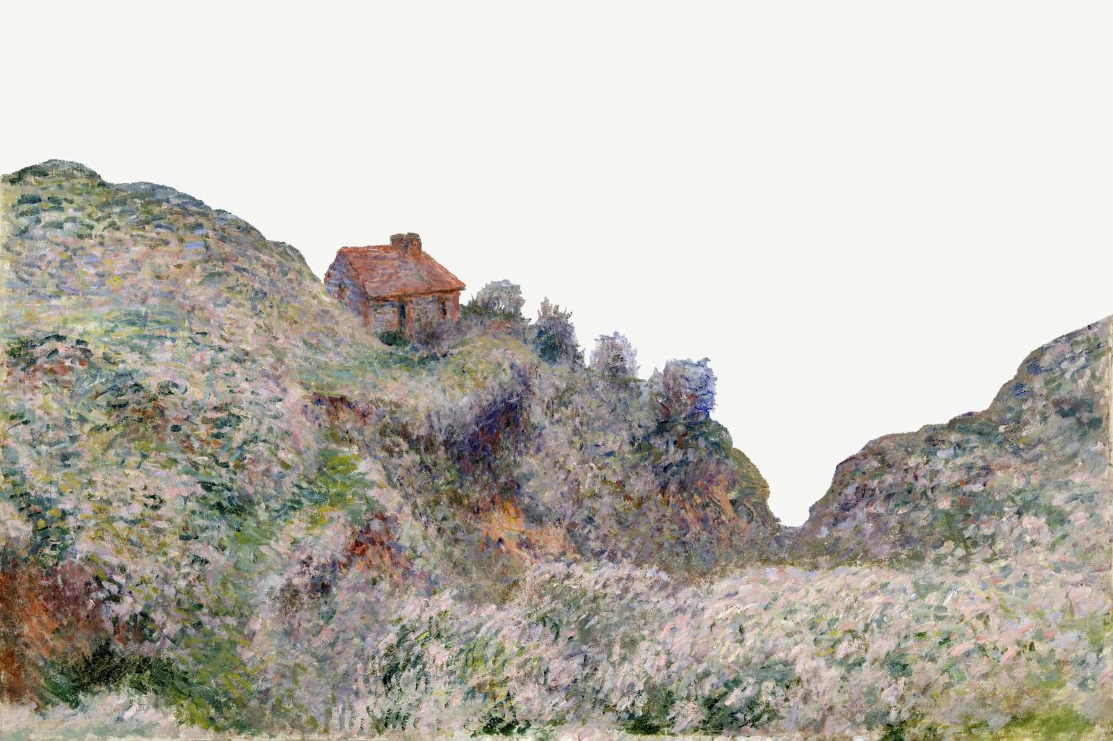 Impressionist Cliffside Cottage Wall Art