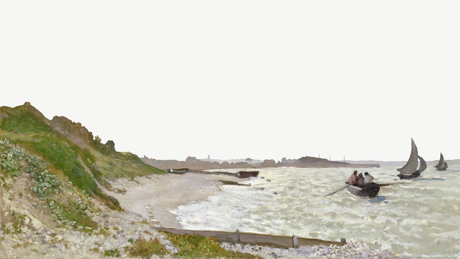 Coastal Serenity Sailboats & Shoreline Wall Art