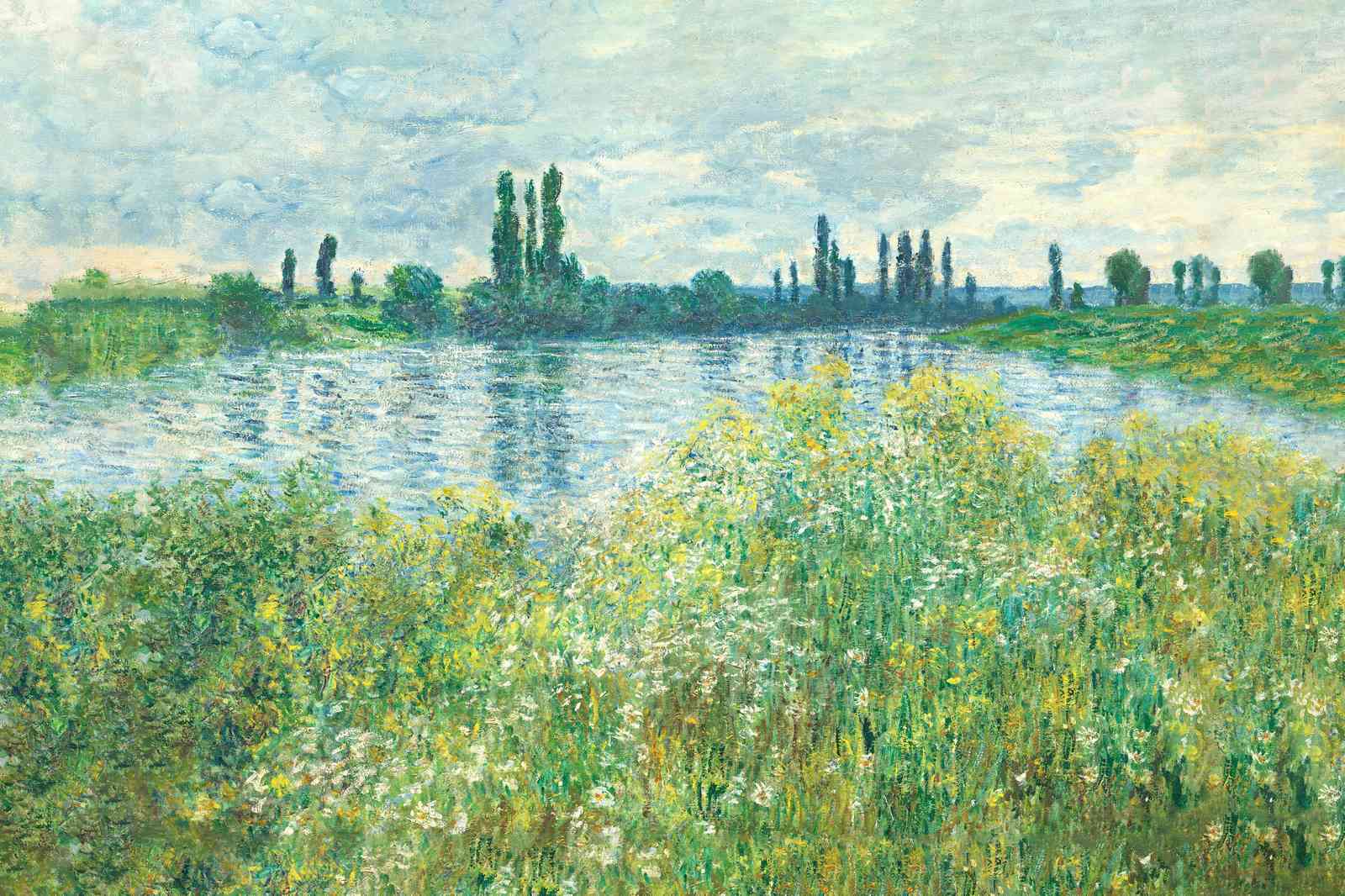 Serene River Landscape Impressionist Wall Art