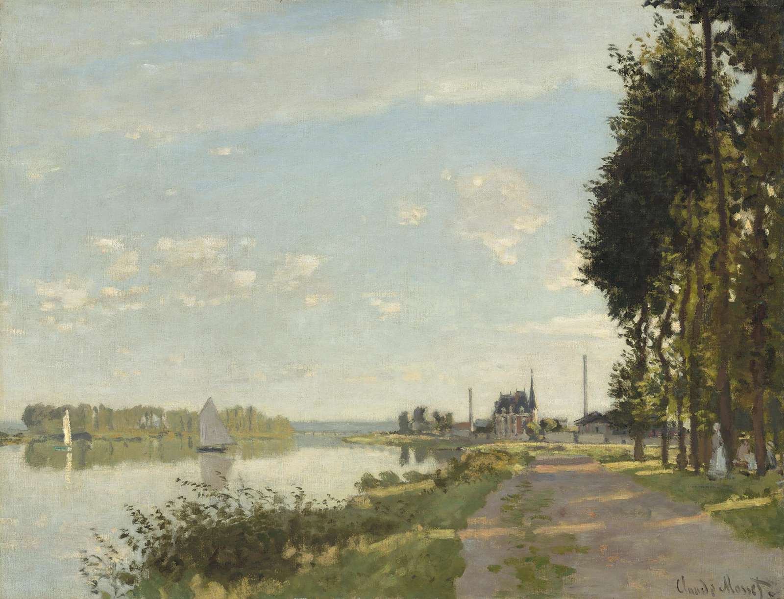 Serene River Landscape Monet Wall Art