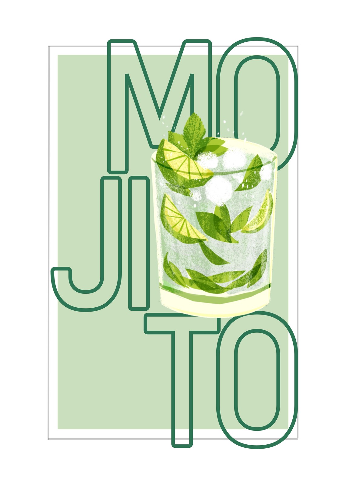 Refreshing Mojito Cocktail Art Wall Art
