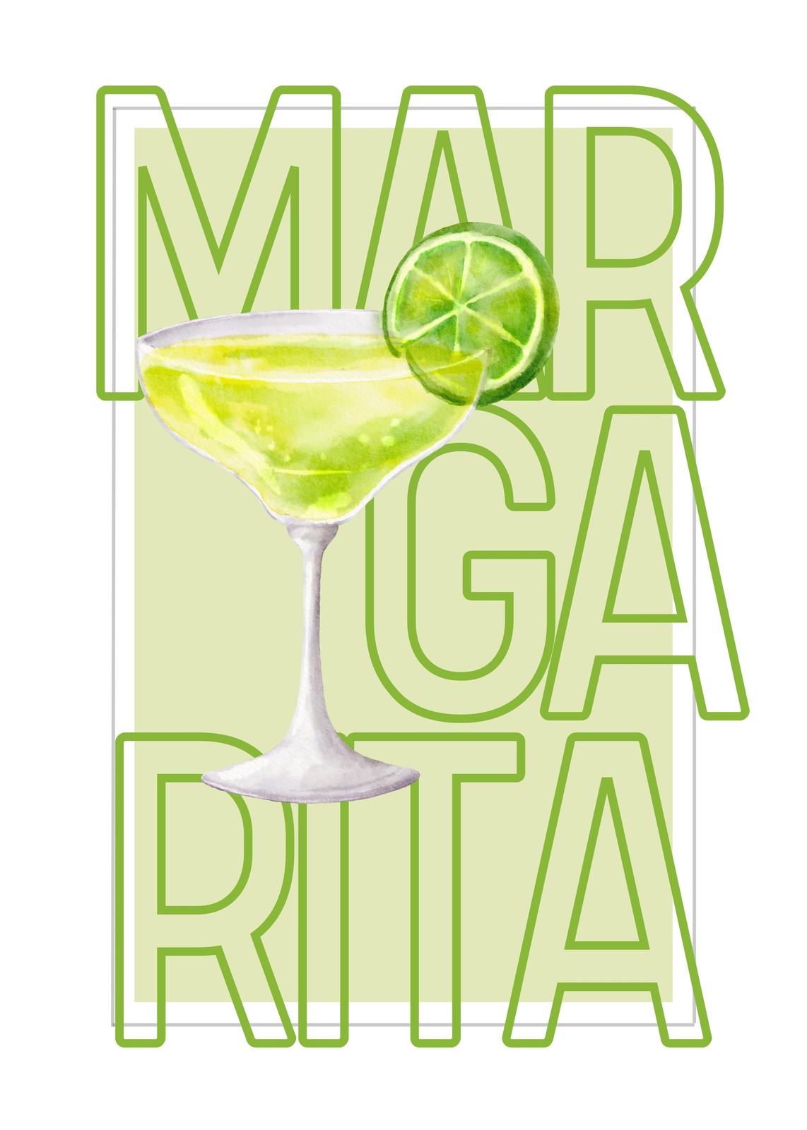 Margarita Vibes Watercolor Wall Art