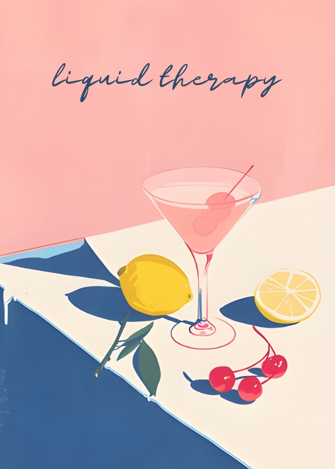 Liquid Therapy Cocktail Art Wall Art