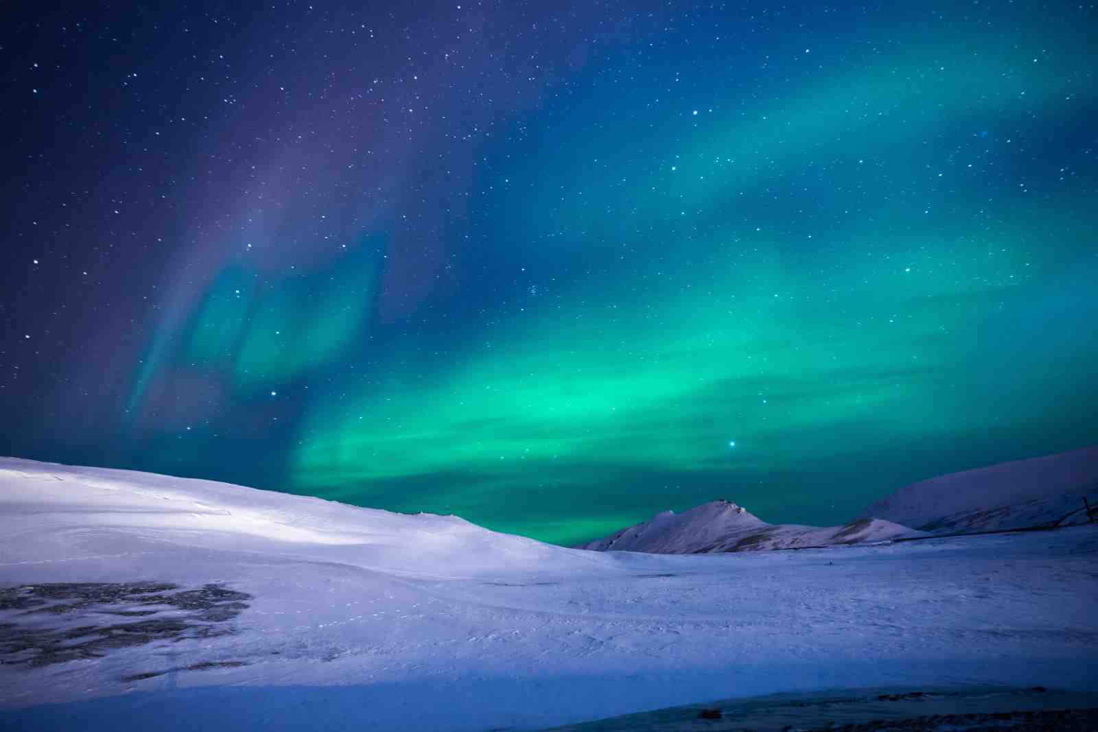 Northern Lights Winter Sky Wall Art