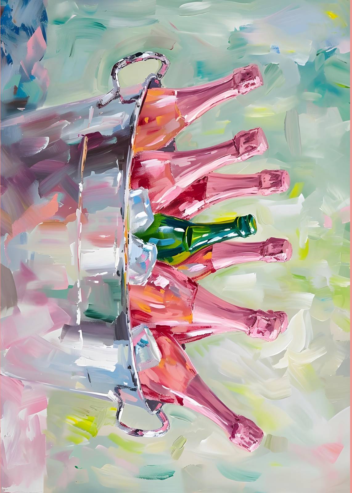 Champagne Celebration Abstract Wall Art