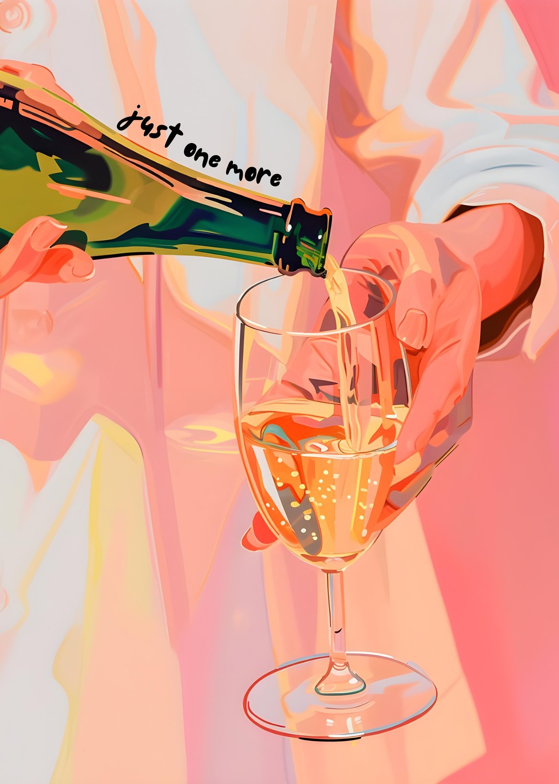 Champagne Pour Wall Art