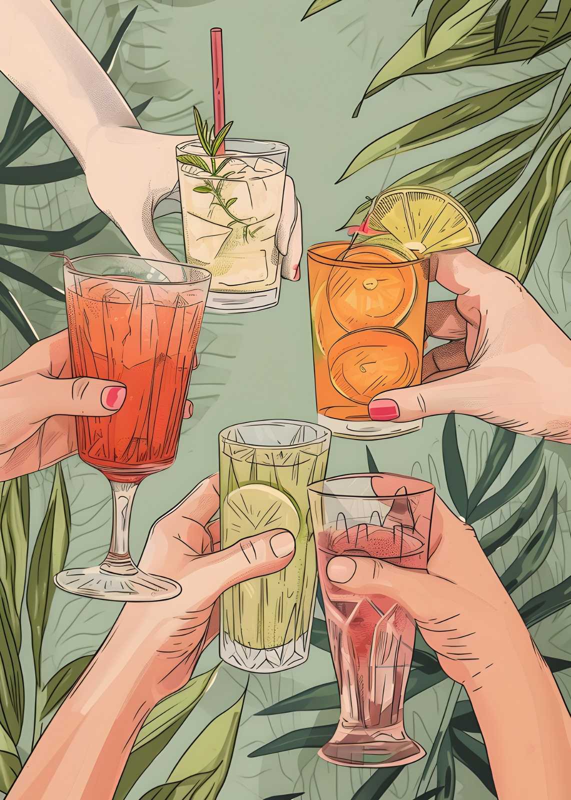 Cheers to Summer Vibes Wall Art