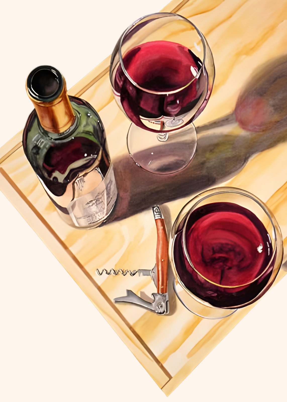 Elegant Red Wine Duo Wall Art