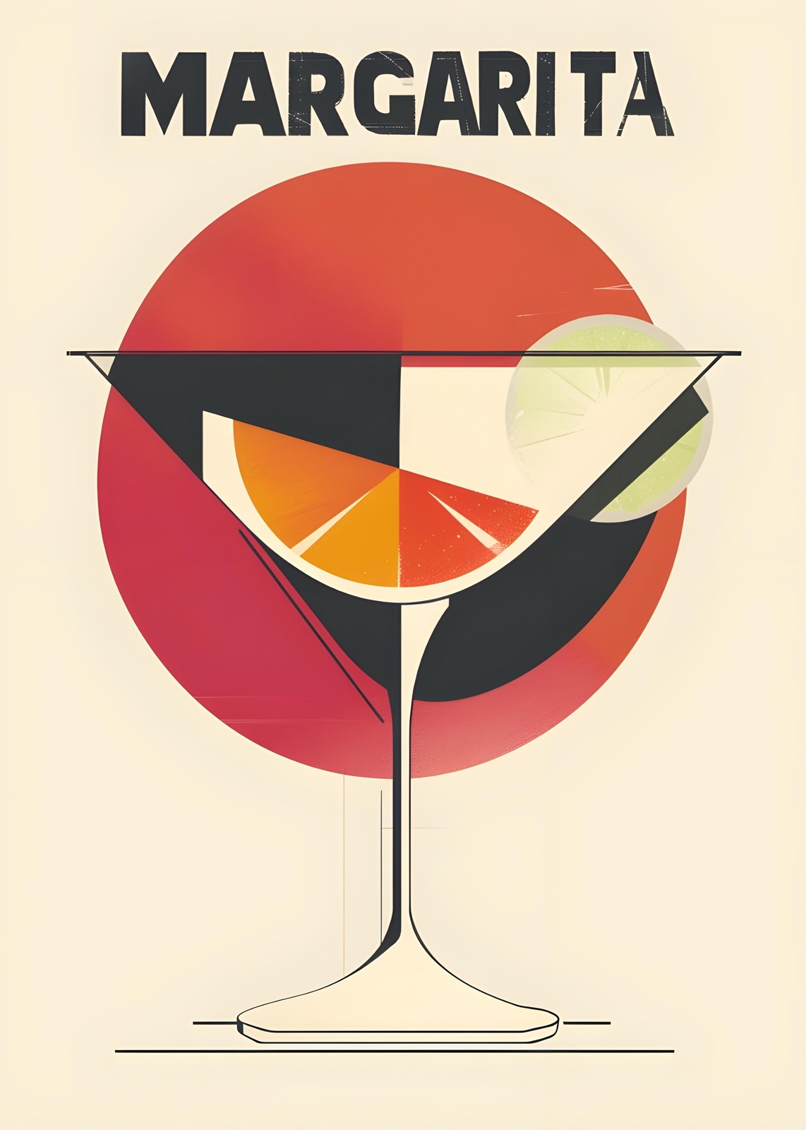 Retro Margarita Cocktail Art Wall Art
