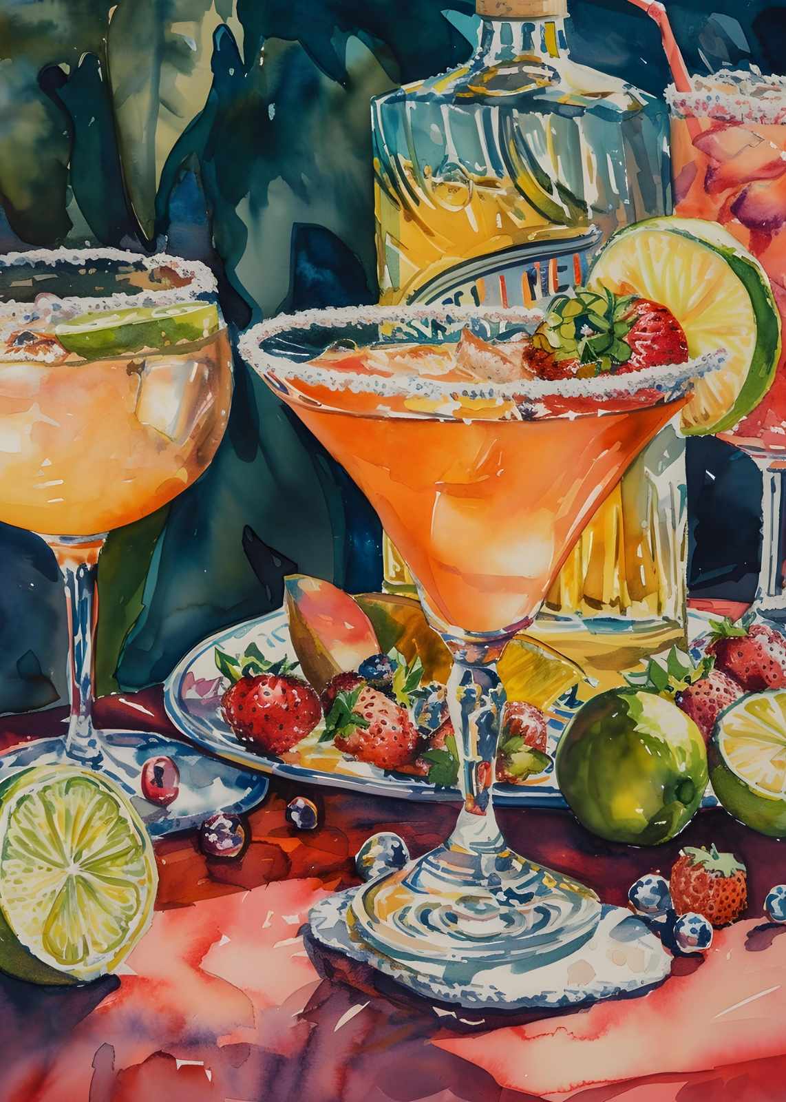 Vibrant Cocktail Summer Fiesta Wall Art
