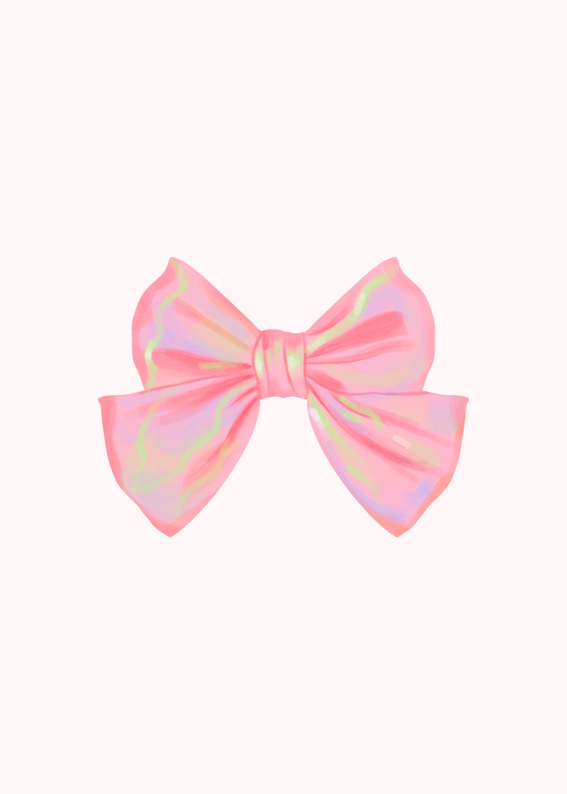 Pink Bow Dreamy Pastel Bow Wall Art