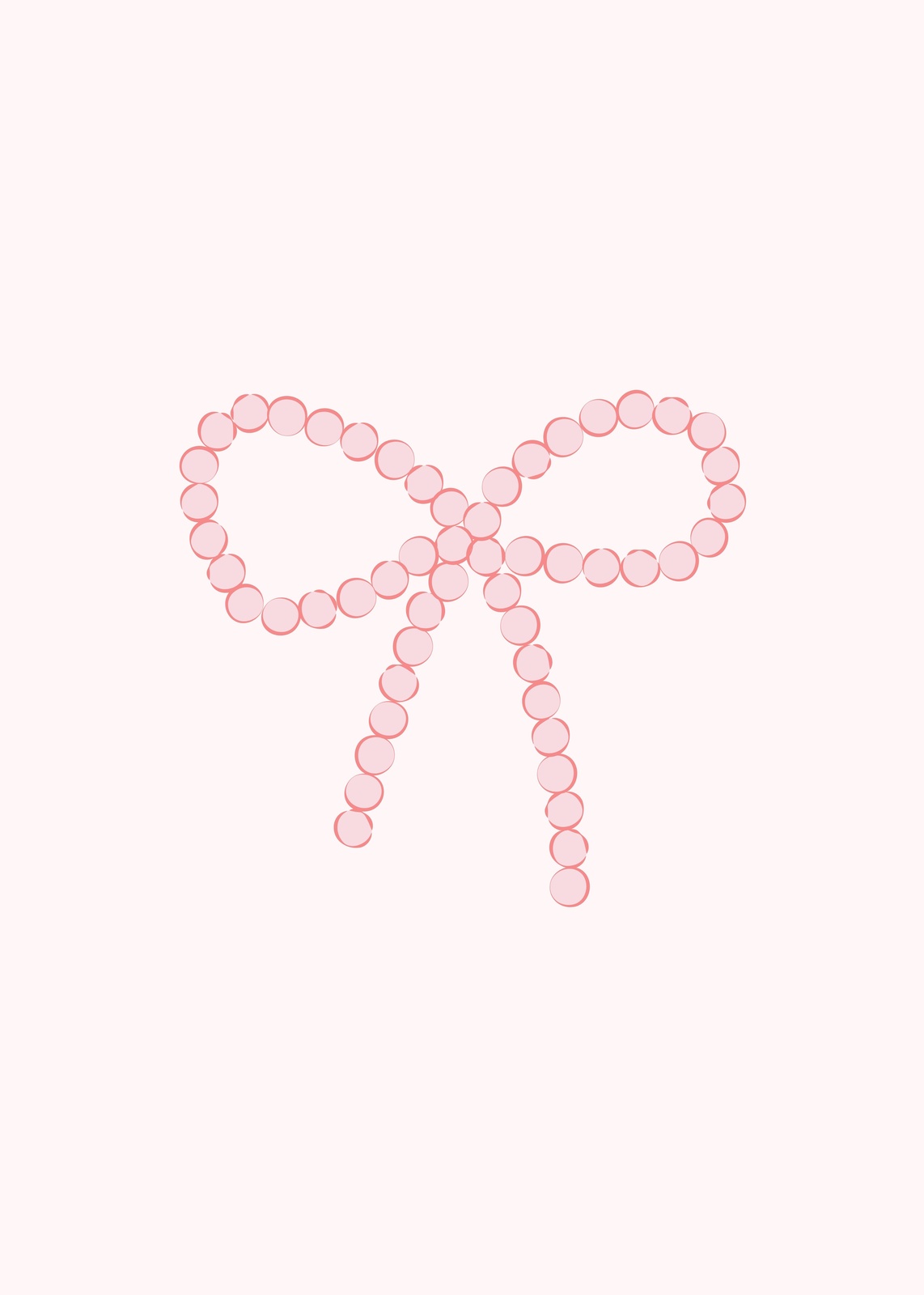 Chic Pink Pearl Bow Art Wall Art