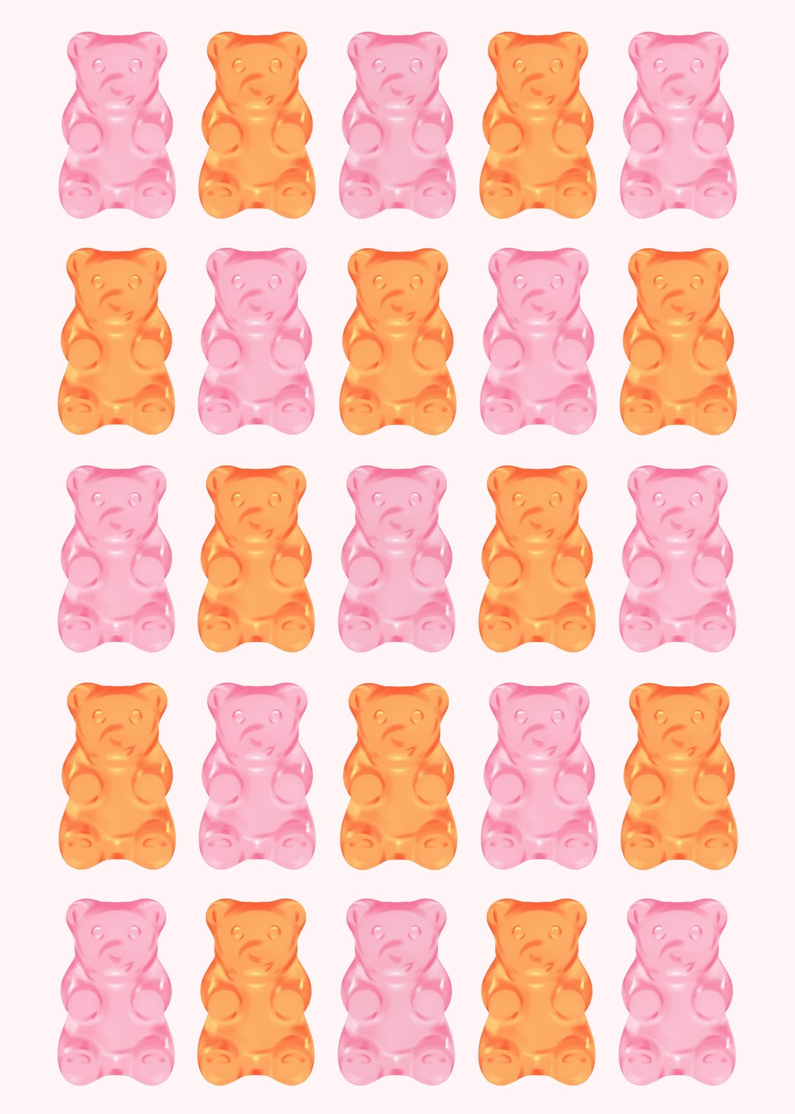 Gummy Bear Pattern Wall Art
