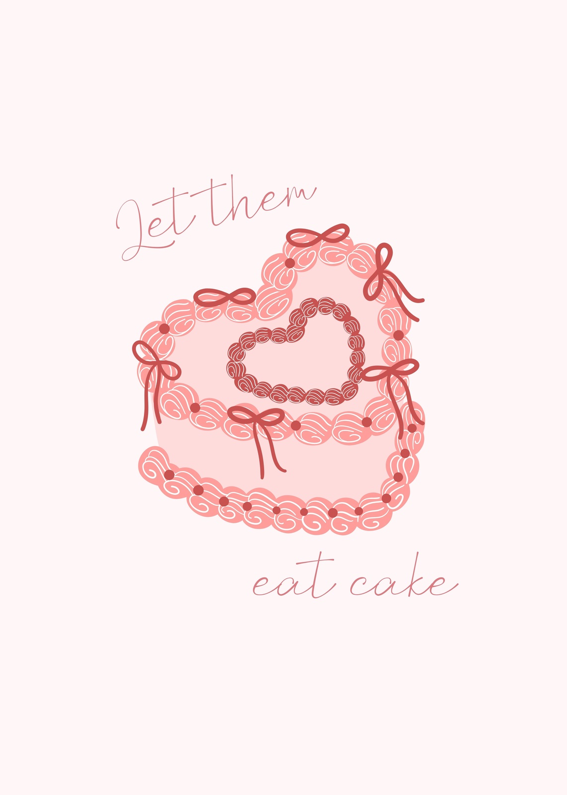 Sweet Heart Cake "Let Them Eat Cake" Wall Art