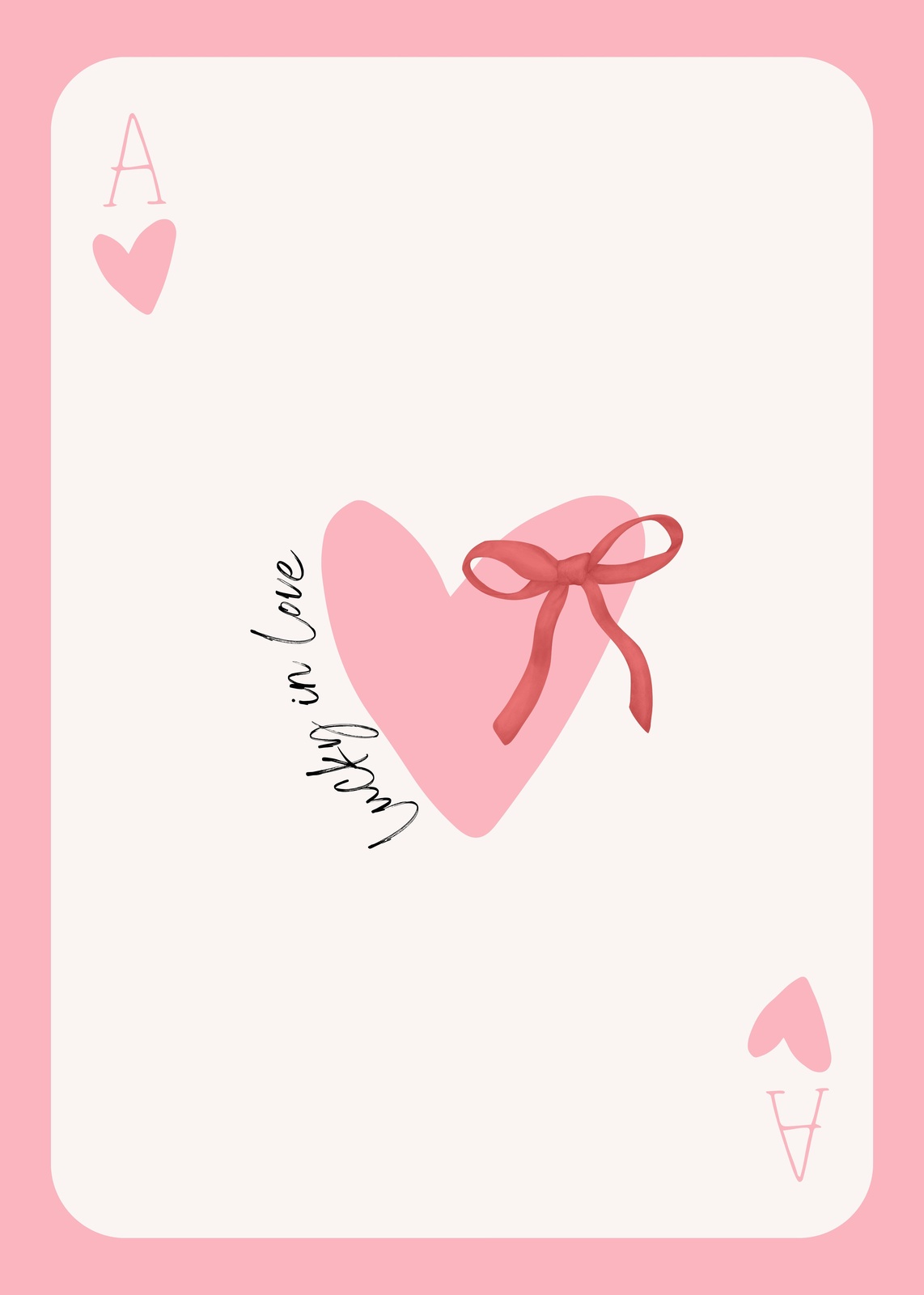 Lucky in Love Ace Heart Wall Art