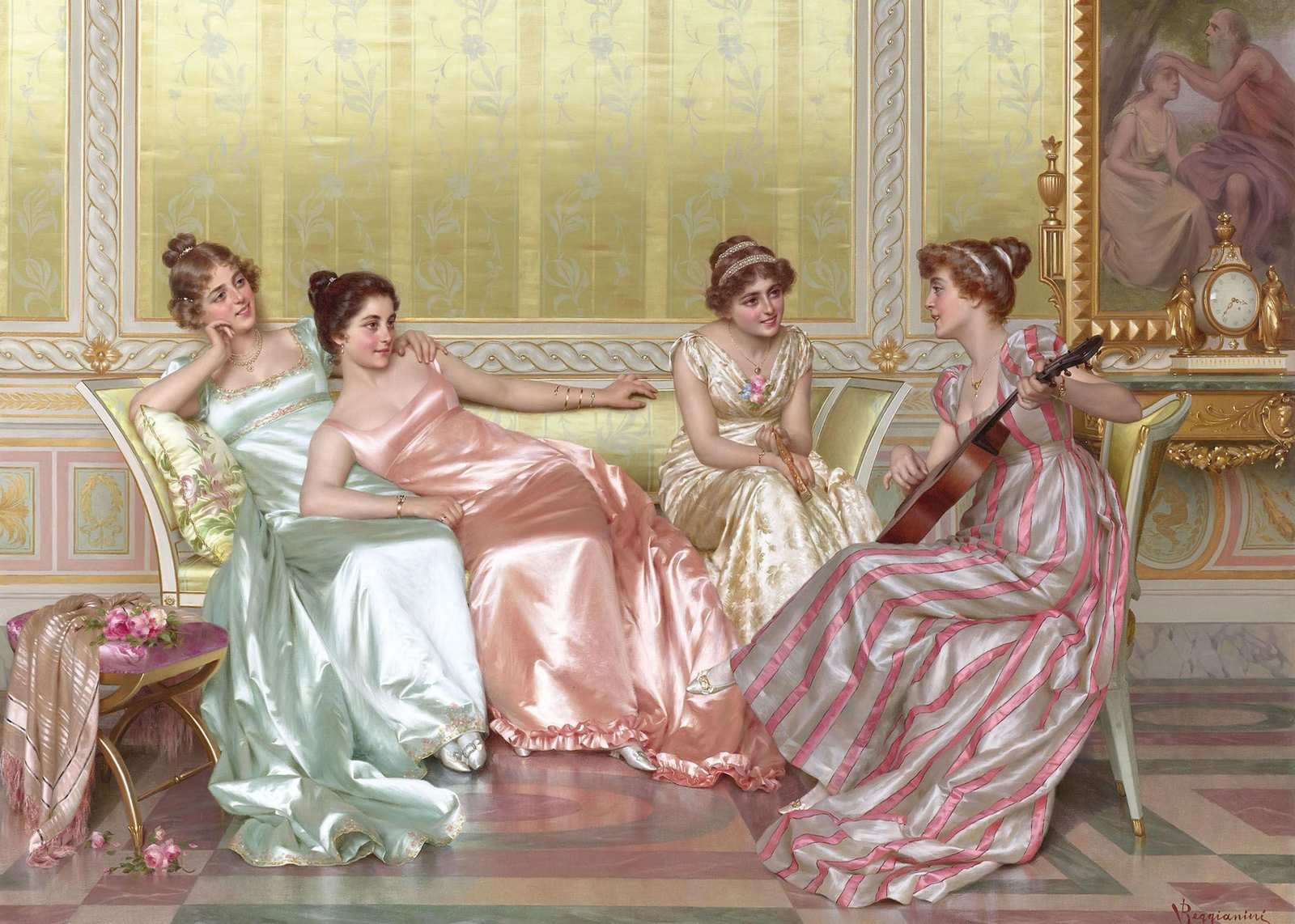Elegant Serenade Victorian Ladies Wall Art