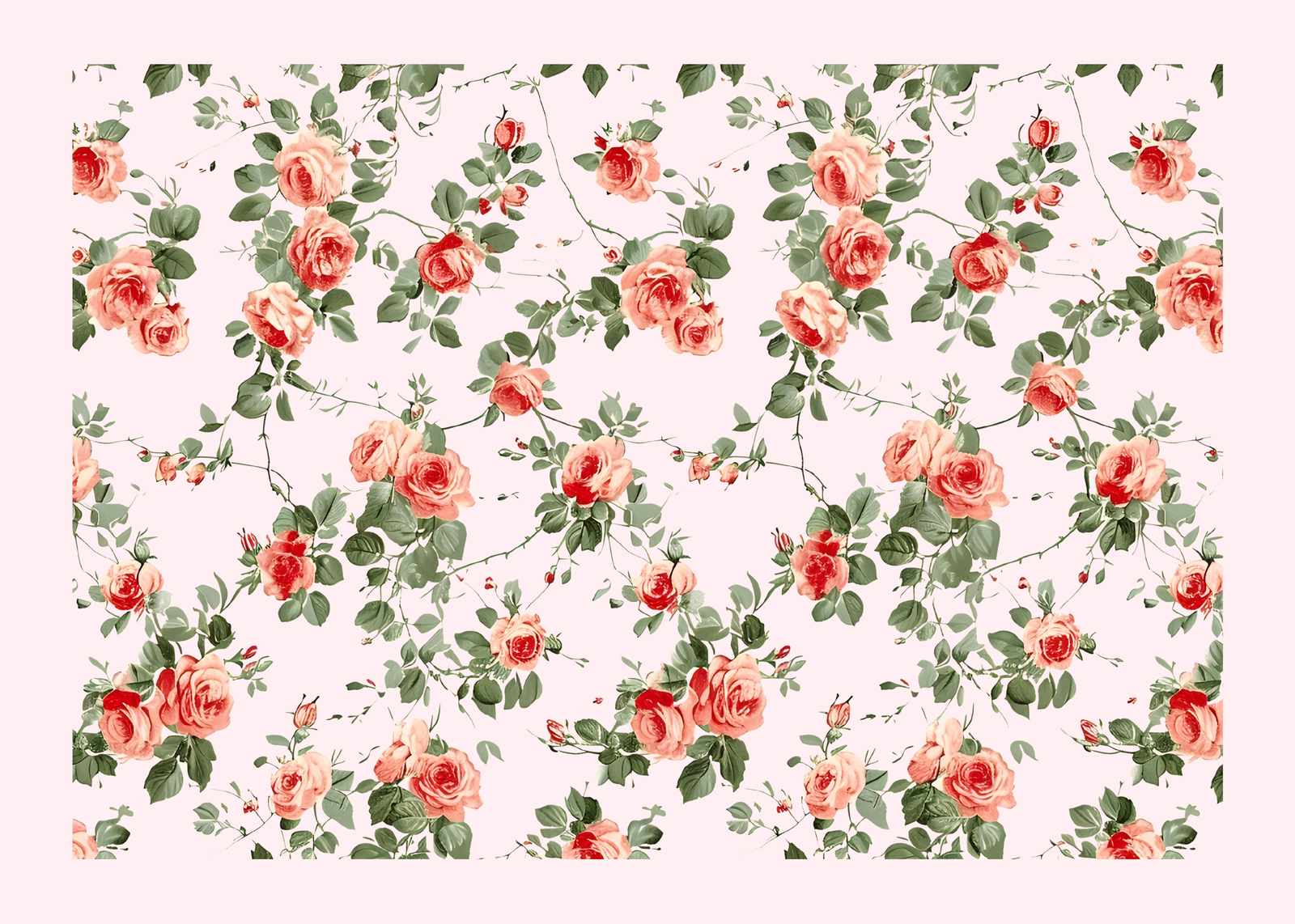 Vintage Rose Floral Wall Art Wall Art