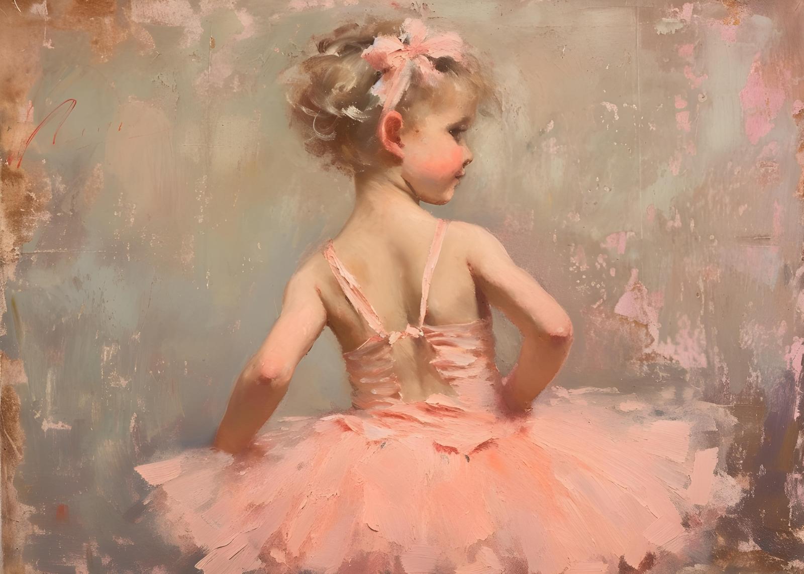 Sweet Ballerina Dancer Pink Tutu Wall Art