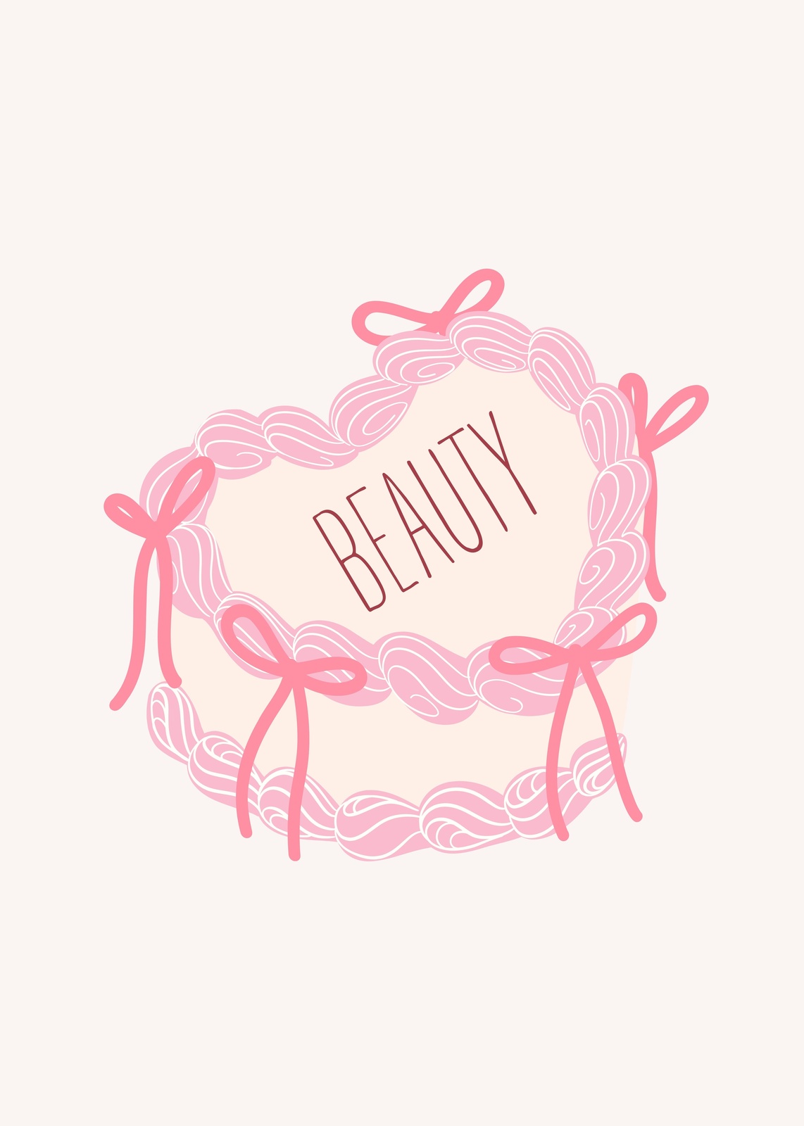Pink Bows & Beauty Cake Wall Art