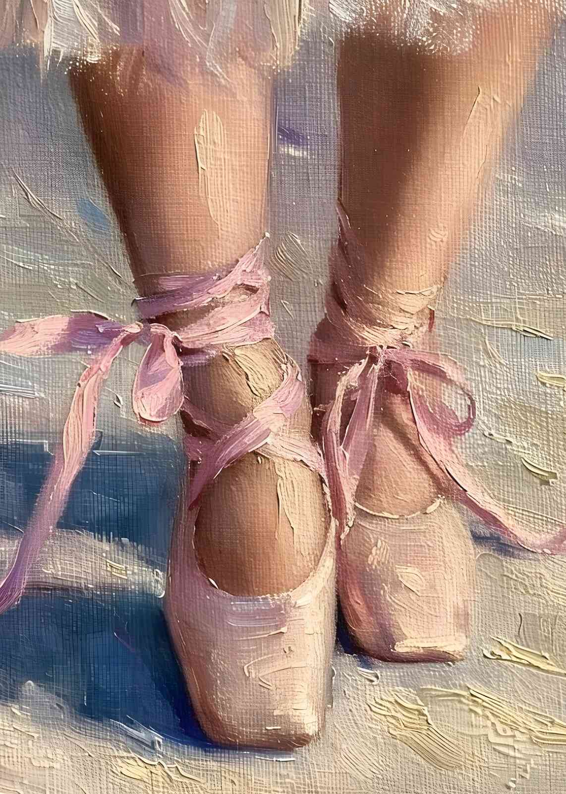 Elegant Ballerina Feet Wall Art