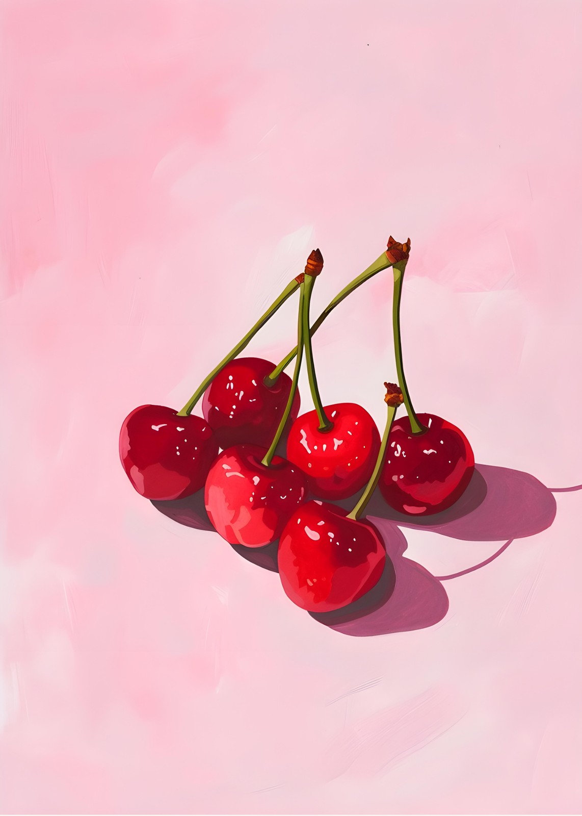 Vibrant Cherry Cluster Wall Art