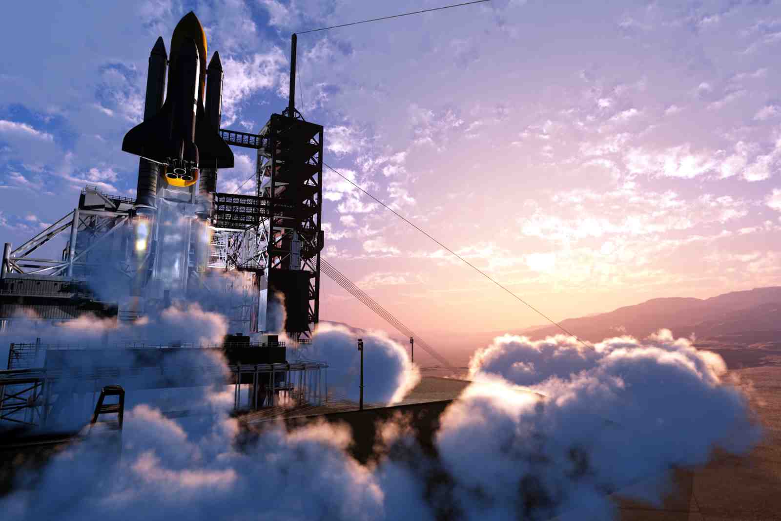 Space Shuttle Launch Wall Art