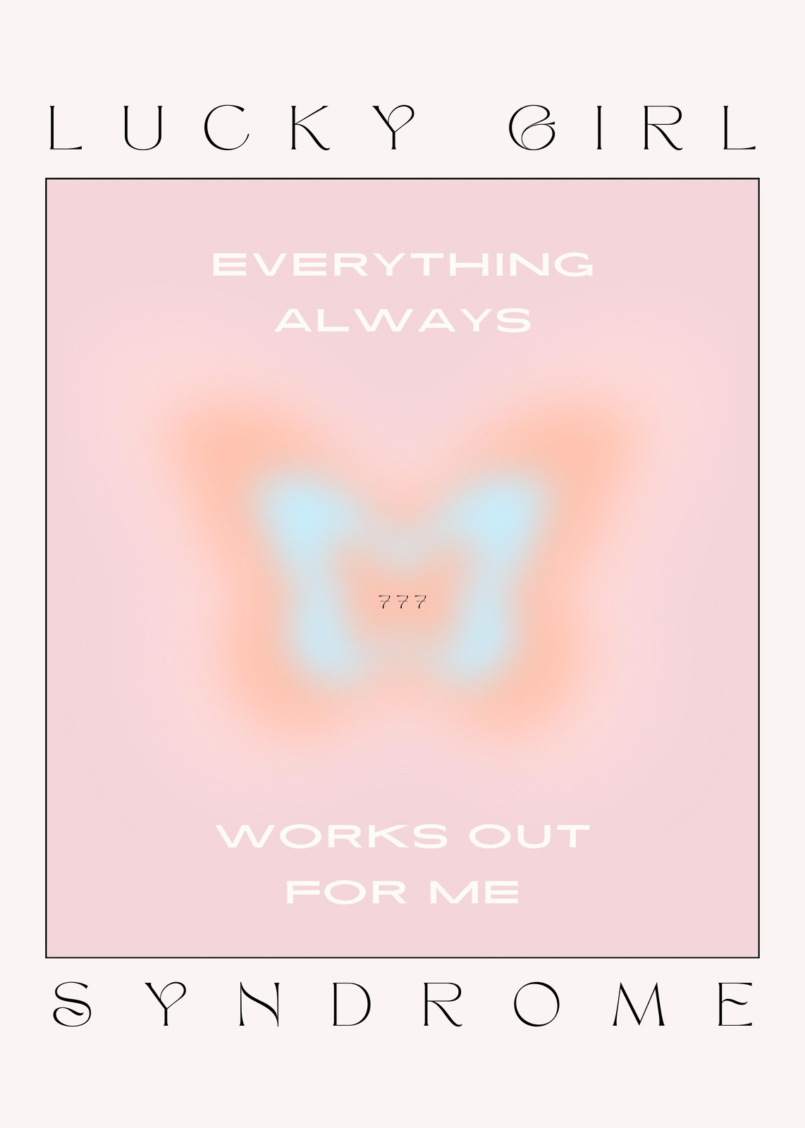 Lucky Girl Syndrome Aura Butterfly Wall Art