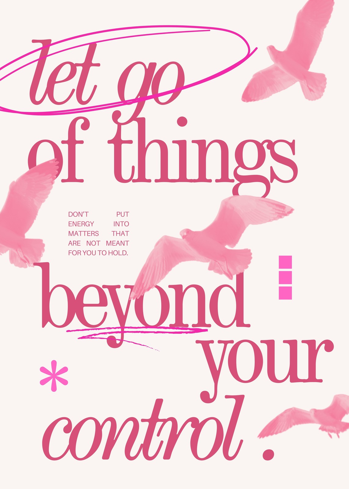 Inspirational Birds "Let Go" Wall Art