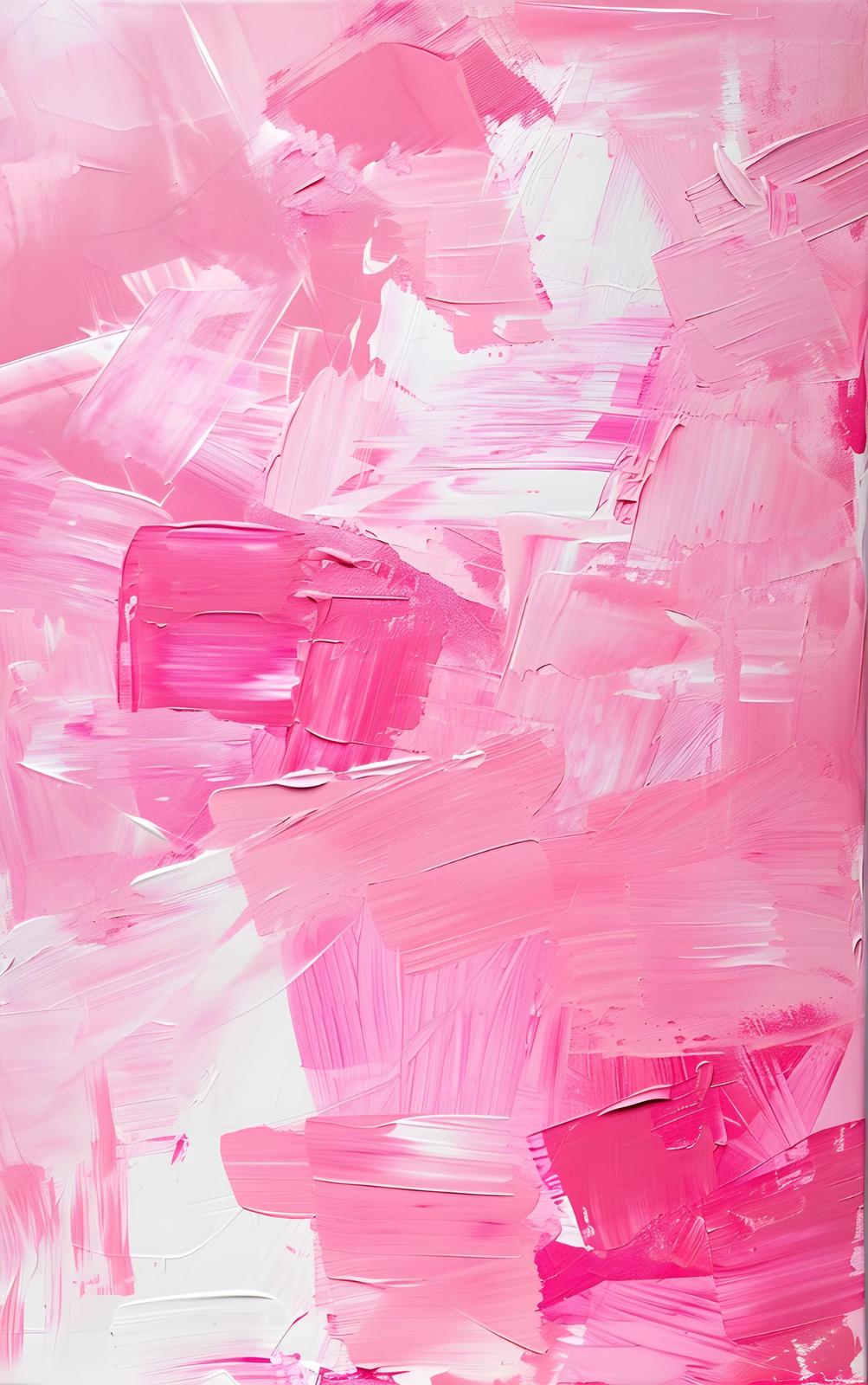 Vibrant Abstract Pink Strokes Wall Art